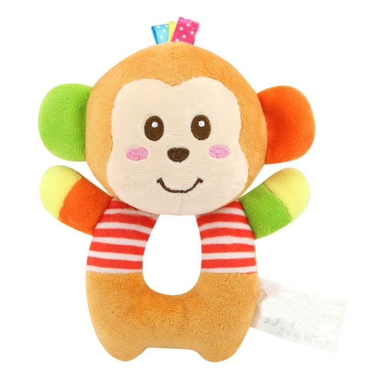 Hand Bell Rattle Bed Bell Animal Plush Doll Baby Appease Toy(Monkey)