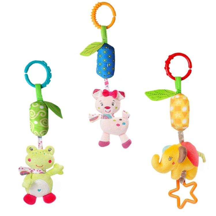 Cartoon Developmental Mobile Plush Wind Chimes Rattles Bell Baby Crib Bed Hanging Bells Infant Toys(cat)