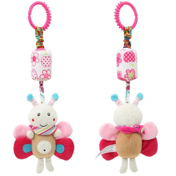 Cartoon Developmental Mobile Plush Wind Chimes Rattles Bell Baby Crib Bed Hanging Bells Infant Toys(bee)