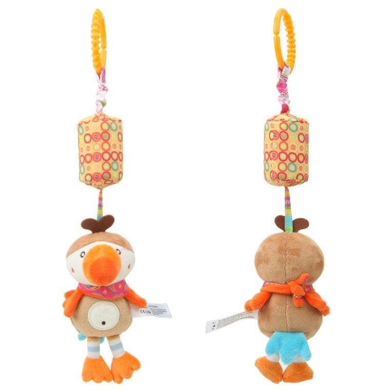 Cartoon Developmental Mobile Plush Wind Chimes Rattles Bell Baby Crib Bed Hanging Bells Infant Toys(chick)