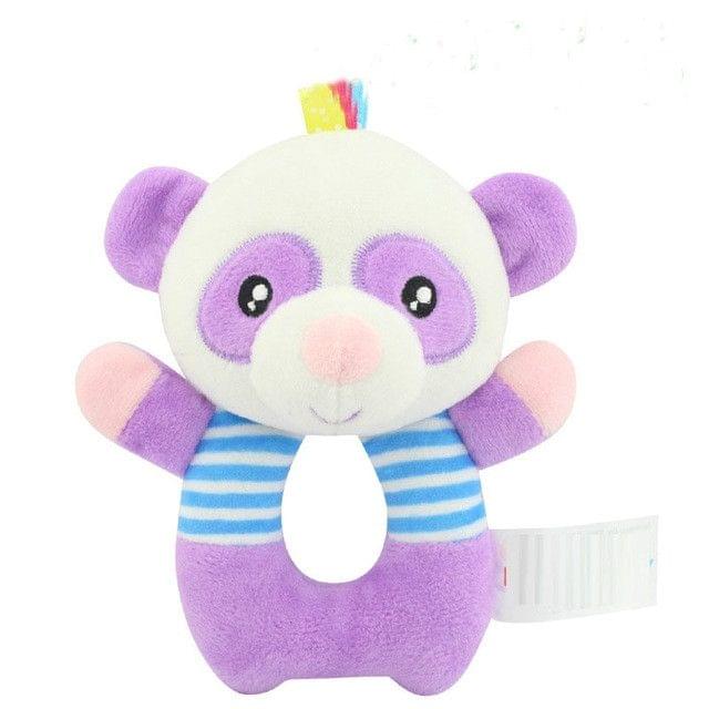 Hand Bell Rattle Bed Bell Animal Plush Doll Baby Appease Toy(Panda)