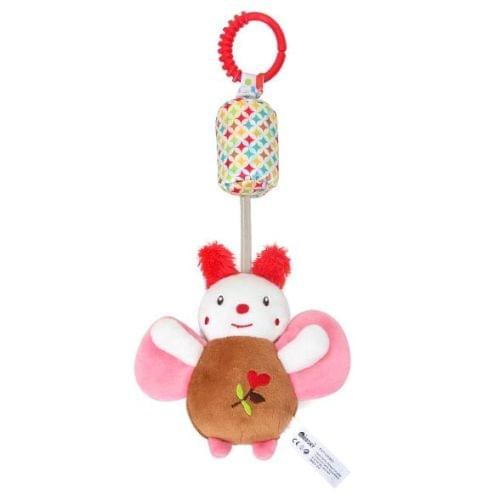 Cartoon Developmental Mobile Plush Wind Chimes Rattles Bell Baby Crib Bed Hanging Bells Infant Toys(butterfly)