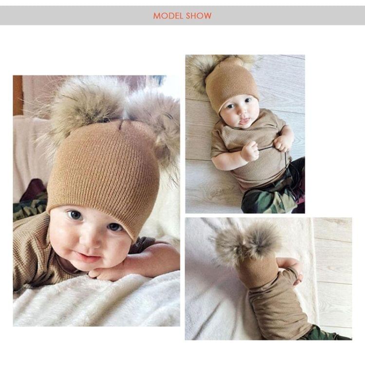 Children Hat Toddler Kids Baby Warm Winter Wool Hat(Beige)