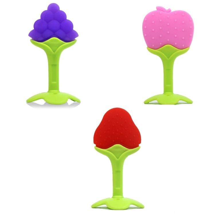 Balcherlam Baby Stereoscopic Fruits Shape Silicone Teether, Random Color Delivery