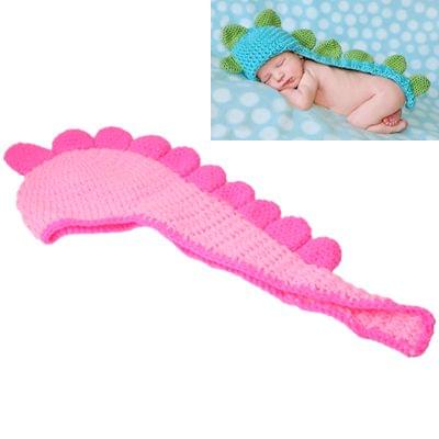 Manual Weaving Baby Hat / Wool Cap Dinosaur Cap / Baby Siamesed Hats(Pink)