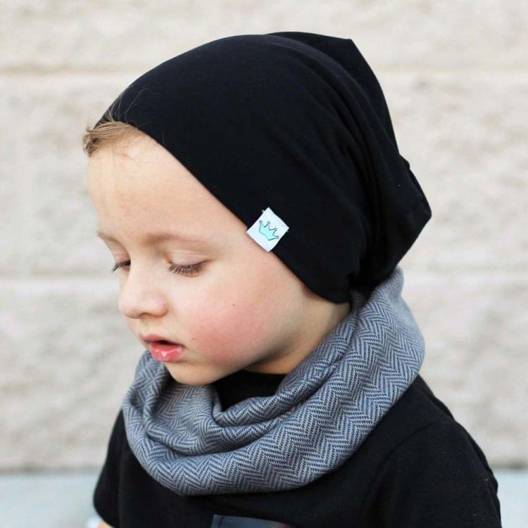 2 PCS Cute Solid Knitted Cotton Hat Beanies Autumn Winter Warm Earmuff Colorful Crown Caps For Newborn Baby Children(Orange)
