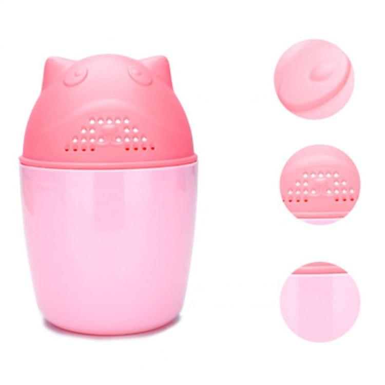 3 PCS Baby Cartoon Bear Bathing Cup Newborn Kid Shower Shampoo Cup Bailer Baby Shower Water Spoon Bath Wash Cup(Green)