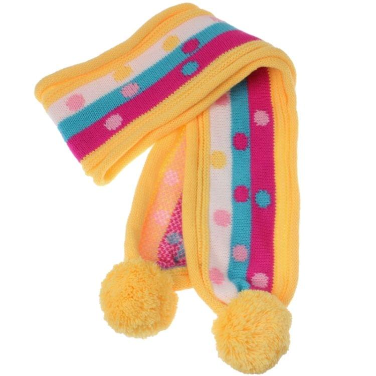 Children Thickening Warm Hat & Scarf Set for Autumn / Winter with Rabbit Decoration(Yellow)