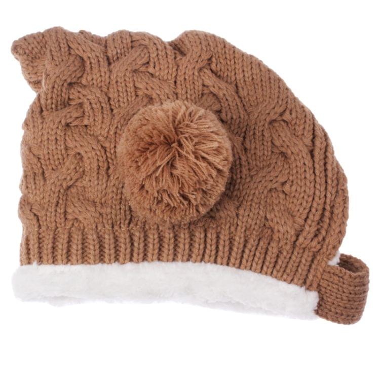 Knitted Wool Warm Hat / Christmas Hat for Baby(Brown)