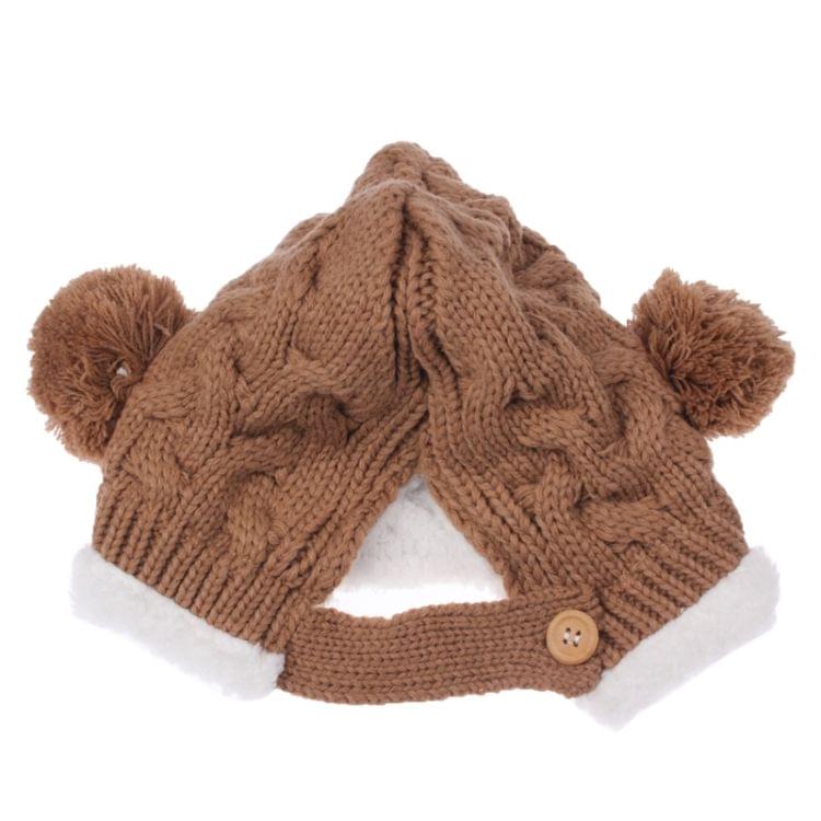 Knitted Wool Warm Hat / Christmas Hat for Baby(Brown)