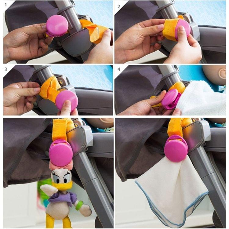 2 PCS Baby Stroller Clip Blanket Clip Baby Kicking Preventing Clip(Pink)