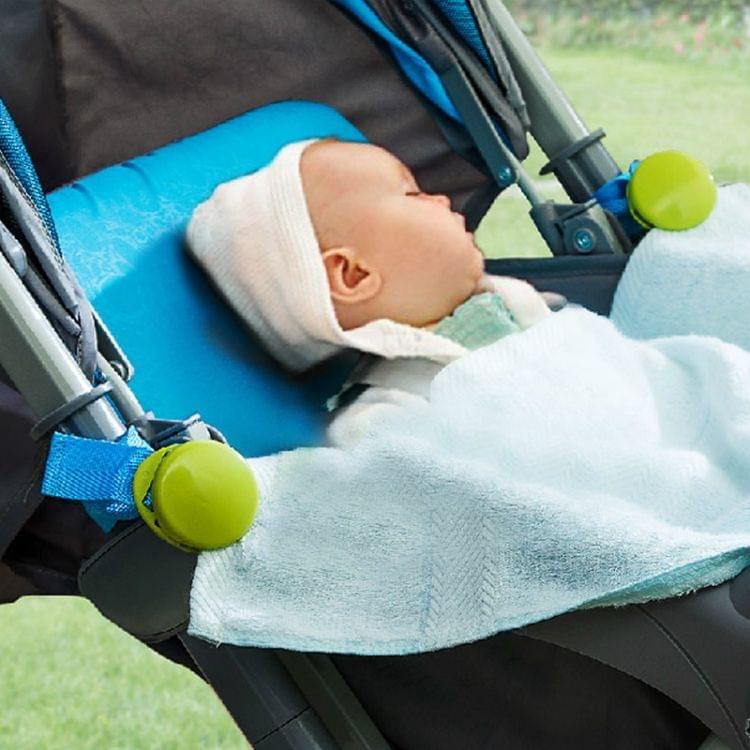 Baby Stroller Clip Blanket Clip Baby Kicking Preventing Clip, 2pcs in one packaging, the price is for 2pcs (Green)