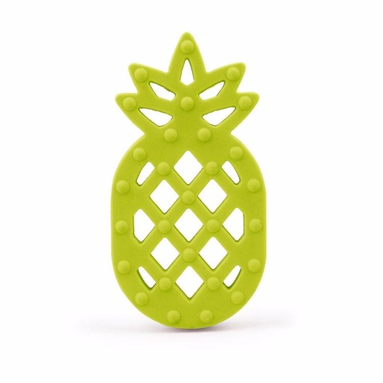 5 PCS Pineapple Silicone Teether Babies Teething Pendant Nursing Soft Silicone Safe Toys for Soothe Teething Baby(Light Green)