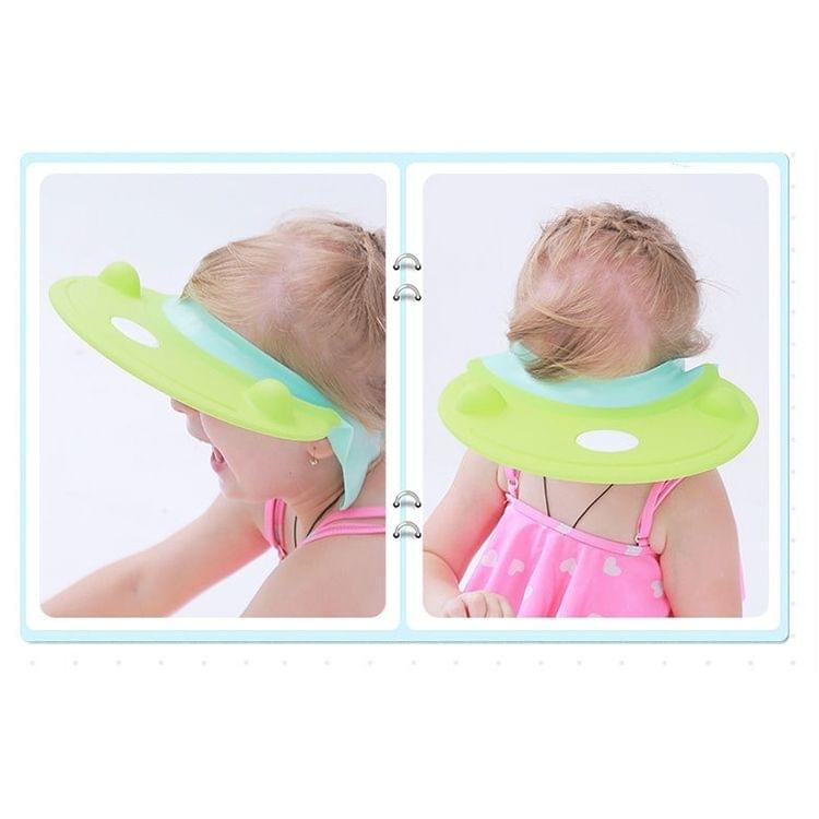 Hippo Shaped Baby Children Silicone Shower Caps, Random Color Delivery(Green)