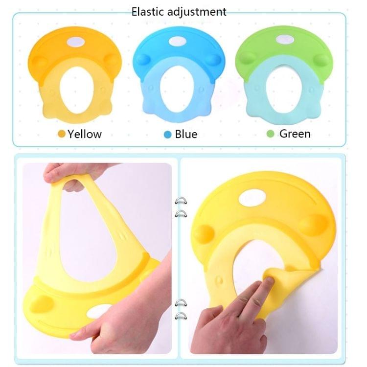 Hippo Shaped Baby Children Silicone Shower Caps, Random Color Delivery(Green)