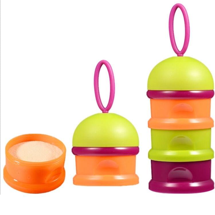 Balcherlam Portable Independent Layered Colorful Three Layers Milk Container, Random Color Delivery