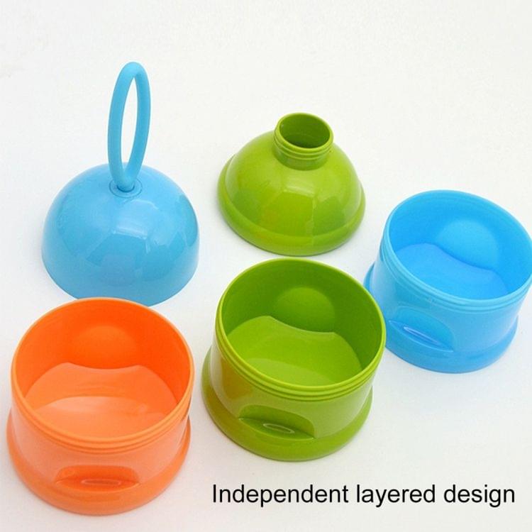 Balcherlam Portable Independent Layered Colorful Three Layers Milk Container, Random Color Delivery