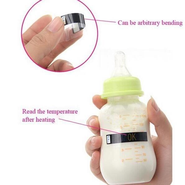 2 PCS Baby Milk Bottle Temperature Test Paper Strip Thermometer Sticker Safely Thermometers Temperature Measuring Card