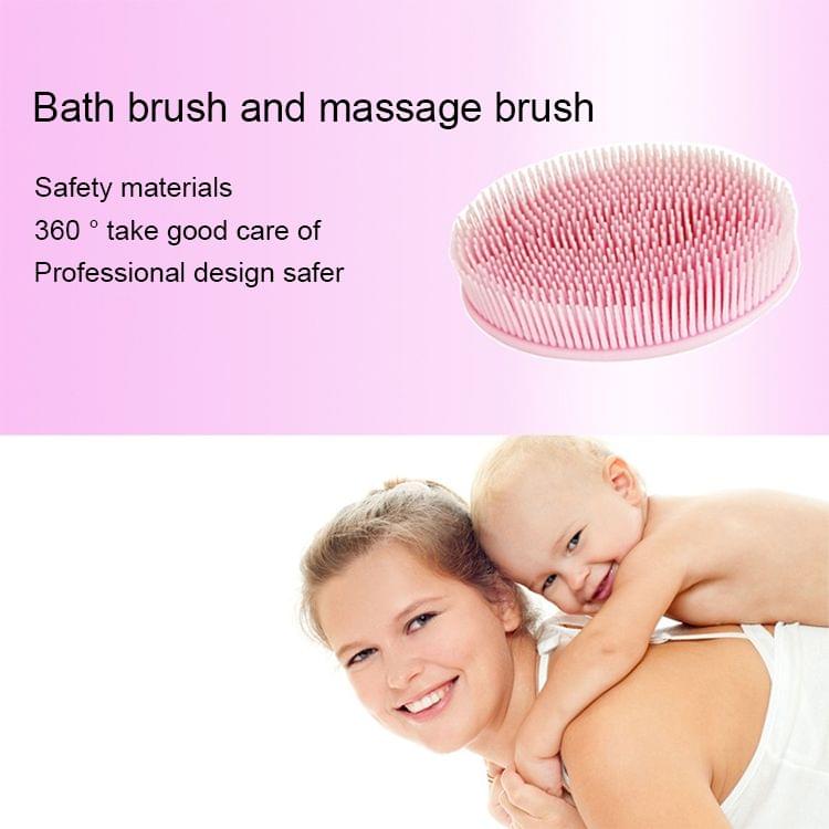 Baby Silicone Massage Brush Baby Shower Brush, Size: 12*7*4cm, Random Color Delivery