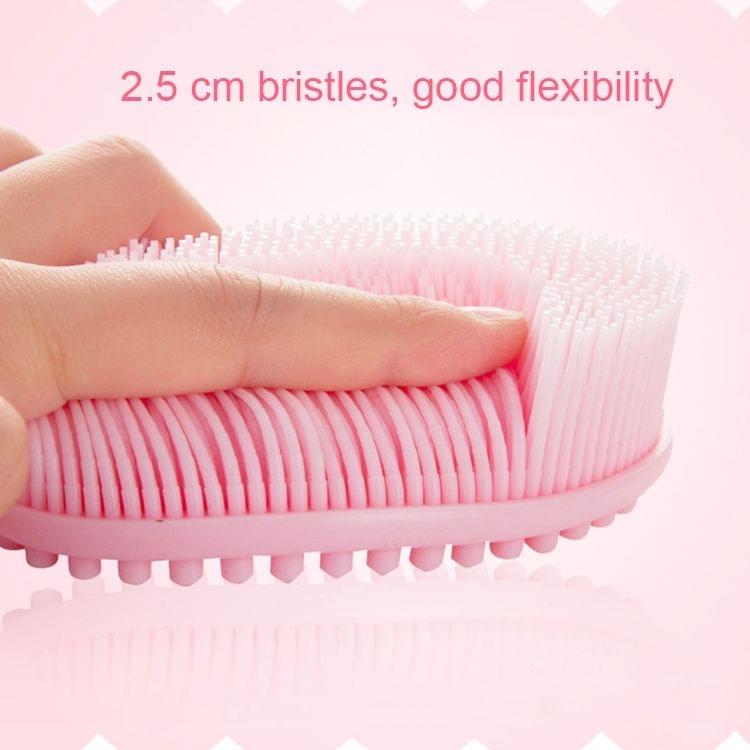 Baby Silicone Massage Brush Baby Shower Brush, Size: 12*7*4cm, Random Color Delivery