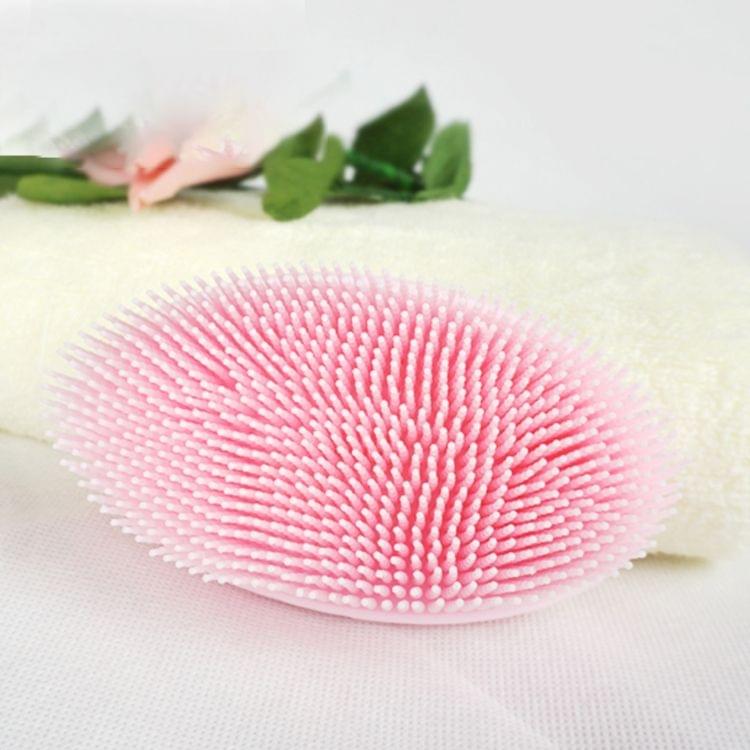 Baby Silicone Massage Brush Baby Shower Brush, Size: 12*7*4cm, Random Color Delivery