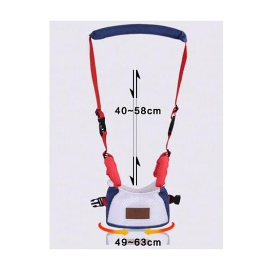 Children Basket Type Back Pull Pattern Harnesses Leashes Toddler Safety Adjustable Harness Baby Walking Assistant(Dark Blue)