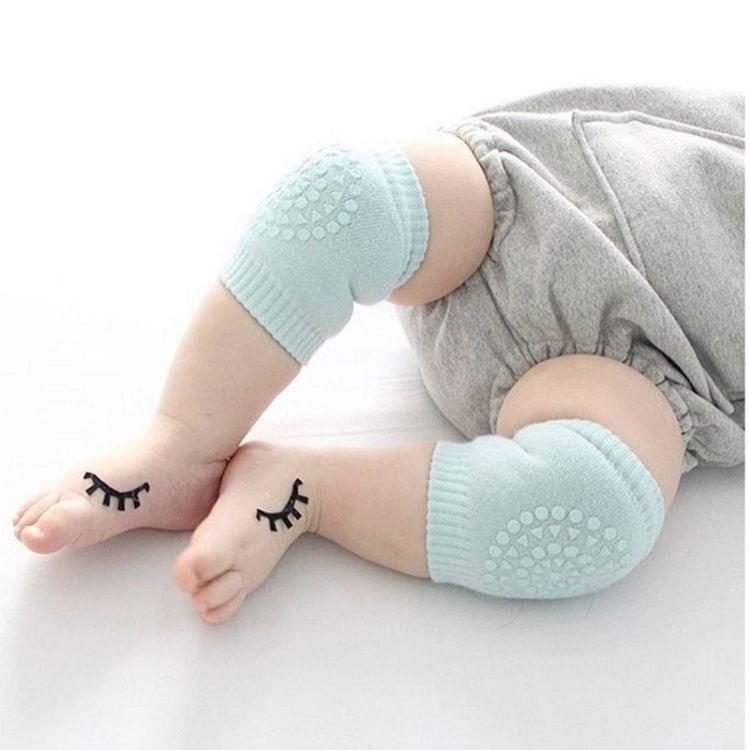 One Pair Anti-slip Children Baby Crawling Walking Knee Guard Elbow Guard Protecting Pads(Black)