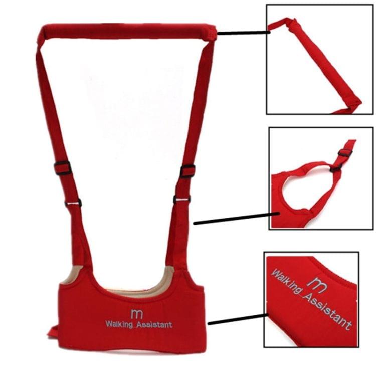 Basket Style Ventilated Harnesses Leashes Toddler Adjustable Harness Baby Walking Assistant with Handle, Suitable for 40 - 63cm Chest(Red)