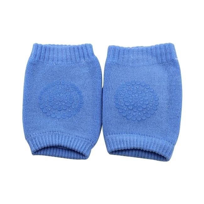 One Pair Anti-slip Children Baby Crawling Walking Knee Guard Elbow Guard Protecting Pads(Blue)