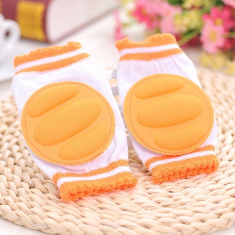 One Pair Ventilated Children  Baby Crawling Walking Knee Guard Elbow Guard Protecting Pads(Orange)