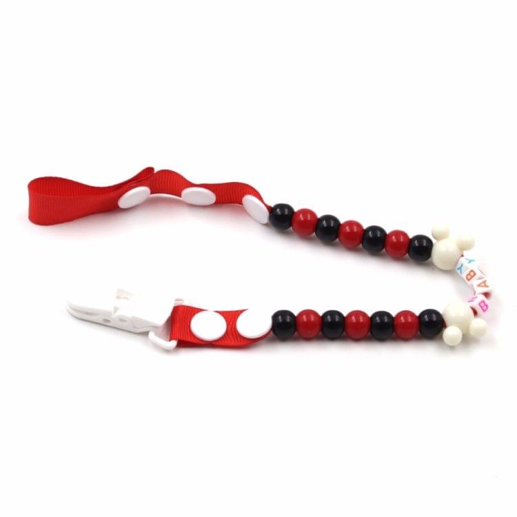3 PCS Baby Pacifier Clips Newborn Dummy Pacifier Chain Clip Holder Baby(black 2 (white clip))