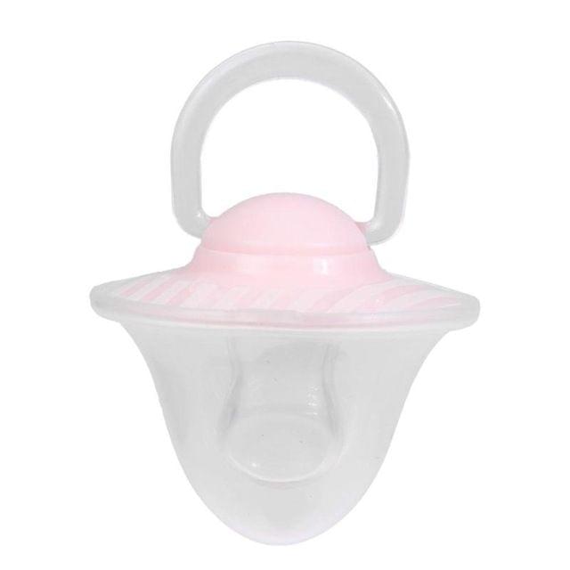 Silicone Flat Head Thumb Type Newborn Pacifier with Anti-dust Cover(Pink)