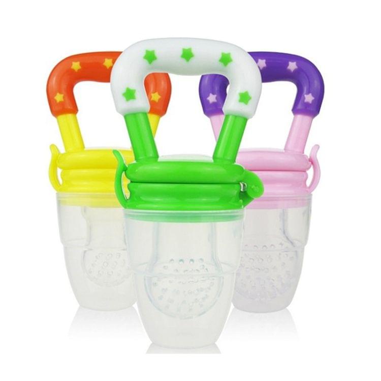 3 PCS Portable Baby Infant Food Nipple Feeder Silicone Pacifier Silicone Baby Soother, Random Color, Size:S