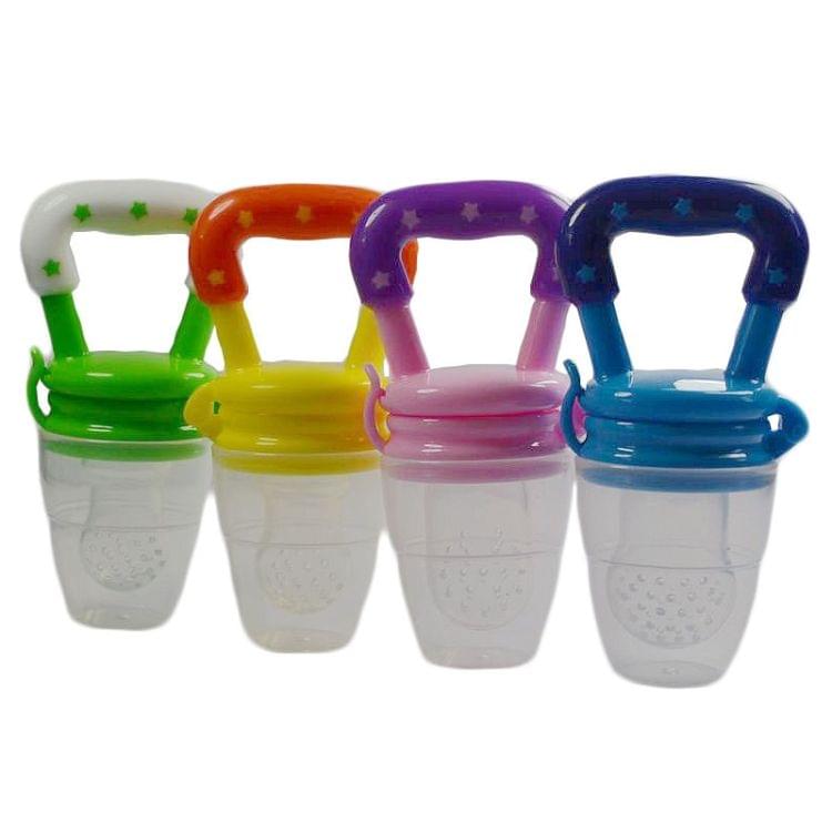 3 PCS Portable Baby Infant Food Nipple Feeder Silicone Pacifier Silicone Baby Soother, Random Color, Size:S