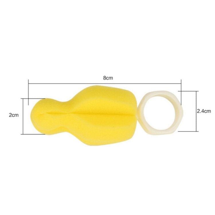 5 PCS 360 Degree Rotating Sponge yellow Baby Nipple Brush Babies Teat Cleaning Feeding Bottle Brushes Infant Pacifier Cleaner