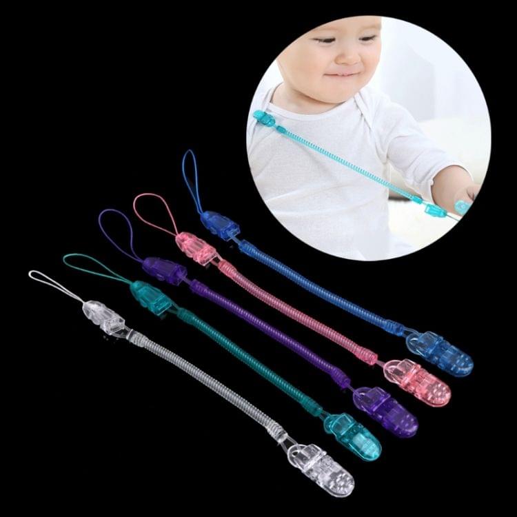 Baby Pacifier Clip Chain PP Holder Soother Pacifier Clips Leash Strap Nipple Holder for Infant Feeding(Green)