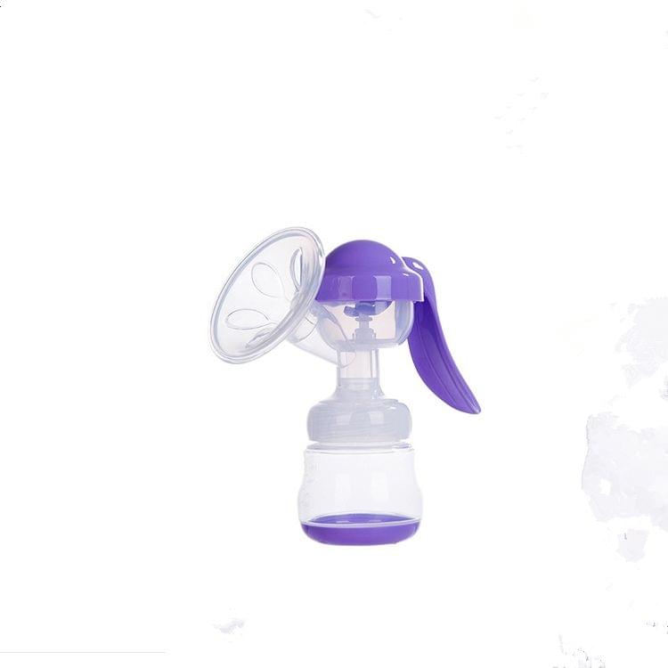 Painless Strength Adjustable Manual Massage Breast Pump(Purple)