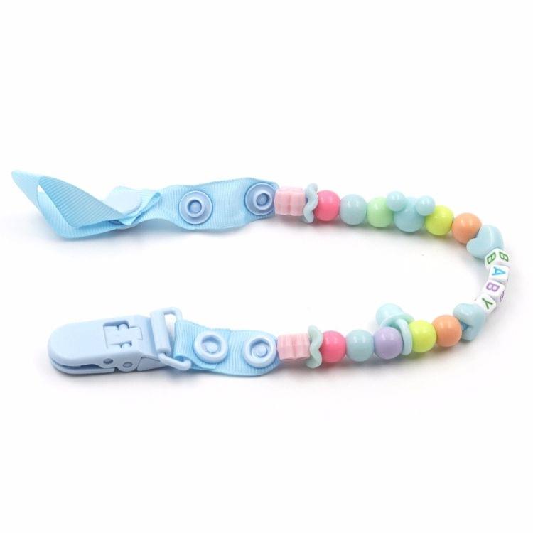 3 PCS Baby Pacifier Clips Newborn Dummy Pacifier Chain Clip Holder Baby(blue)