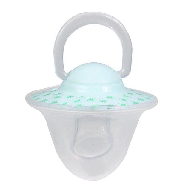 Silicone Flat Head Thumb Type Newborn Pacifier with Anti-dust Cover(Green)