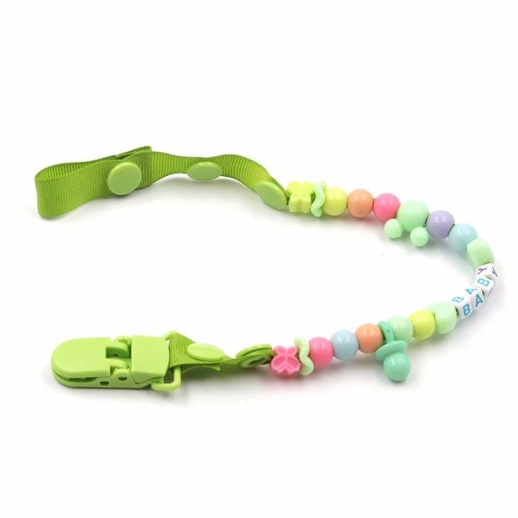 3 PCS Baby Pacifier Clips Newborn Dummy Pacifier Chain Clip Holder Baby(green)