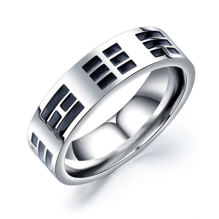 OPK Personality Ring Vintage Titanium Steel Ring for Men (9)