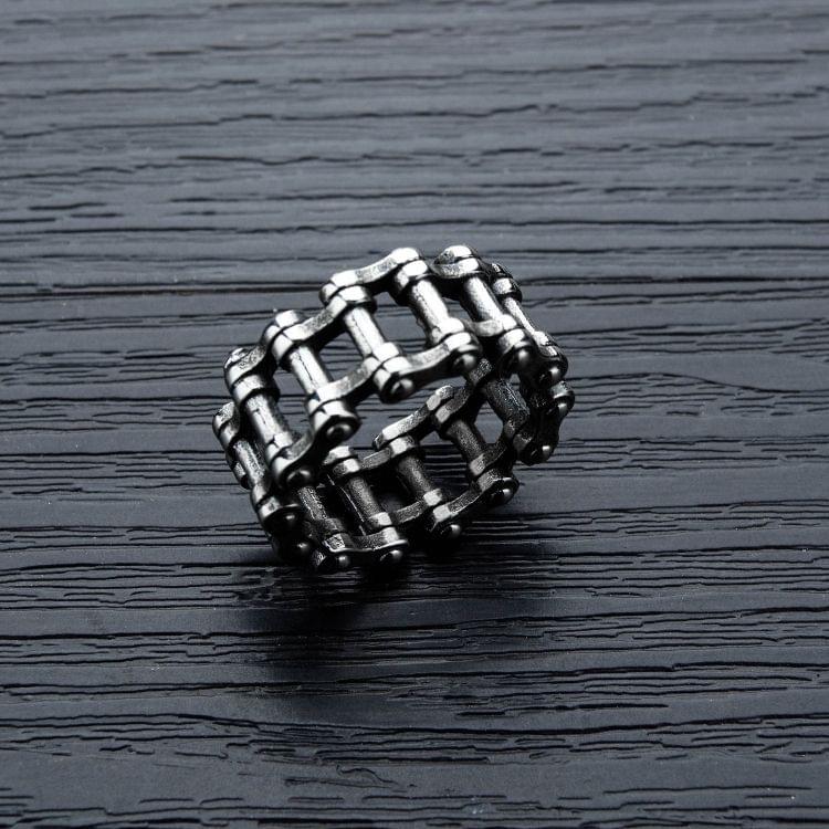 OPK Personality Stainless Steel Locomotive Chain Ring Jewelry for Men (10)