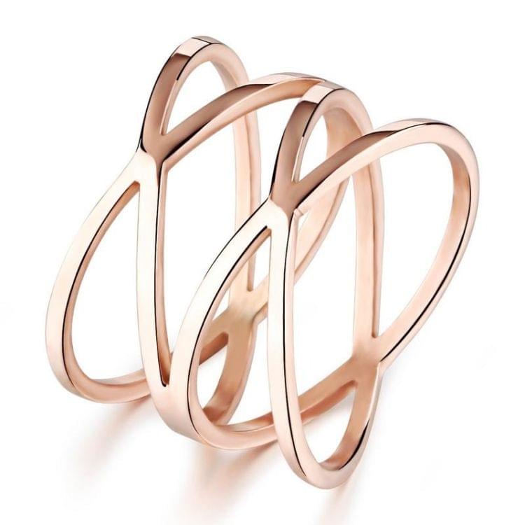 OPK Electroplated Bird Nest Hollow Design Fashion Ring for Women (Color:Rose Gold Size:8)