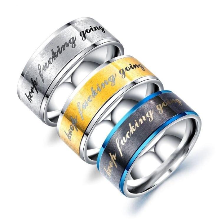 OPK Titanium Steel Inspirational Phrase Ring for Men and Women (12)