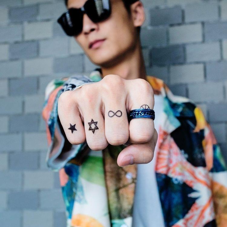 OPK Titanium Steel Personality Trend Hip Hop Ring for Men (Color:Blue Size:11)