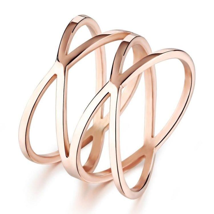 OPK Electroplated Bird Nest Hollow Design Fashion Ring for Women (Color:Rose Gold Size:5)