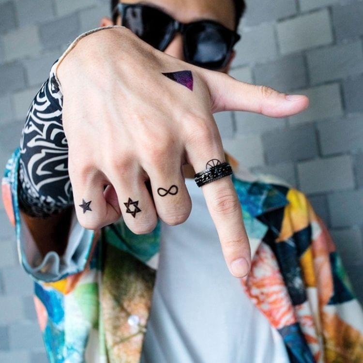 OPK Titanium Steel Personality Trend Hip Hop Ring for Men (Color:Black Size:8)