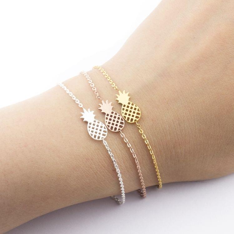 Minimalism Pineapple Stainless Steel Bracelet For Women(Silver )