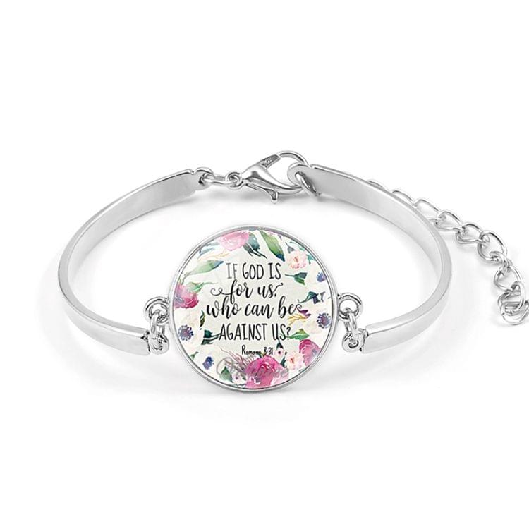 Fashion Bible Scriptures Glass Dome Bracelet(009-5)