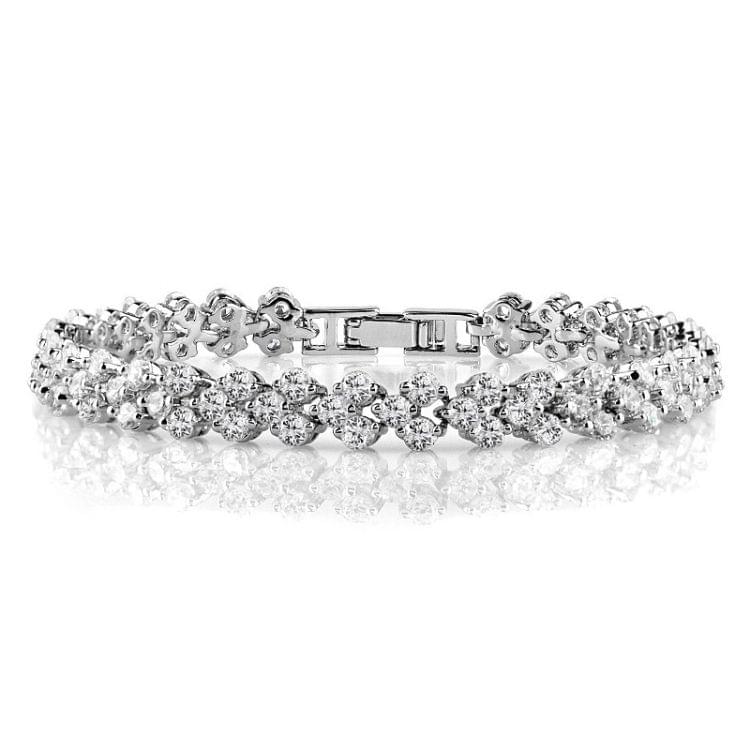 18cm Fashion Zircon Encrusted Roman Bracelets Platinum-plated Bracelet Jewelry